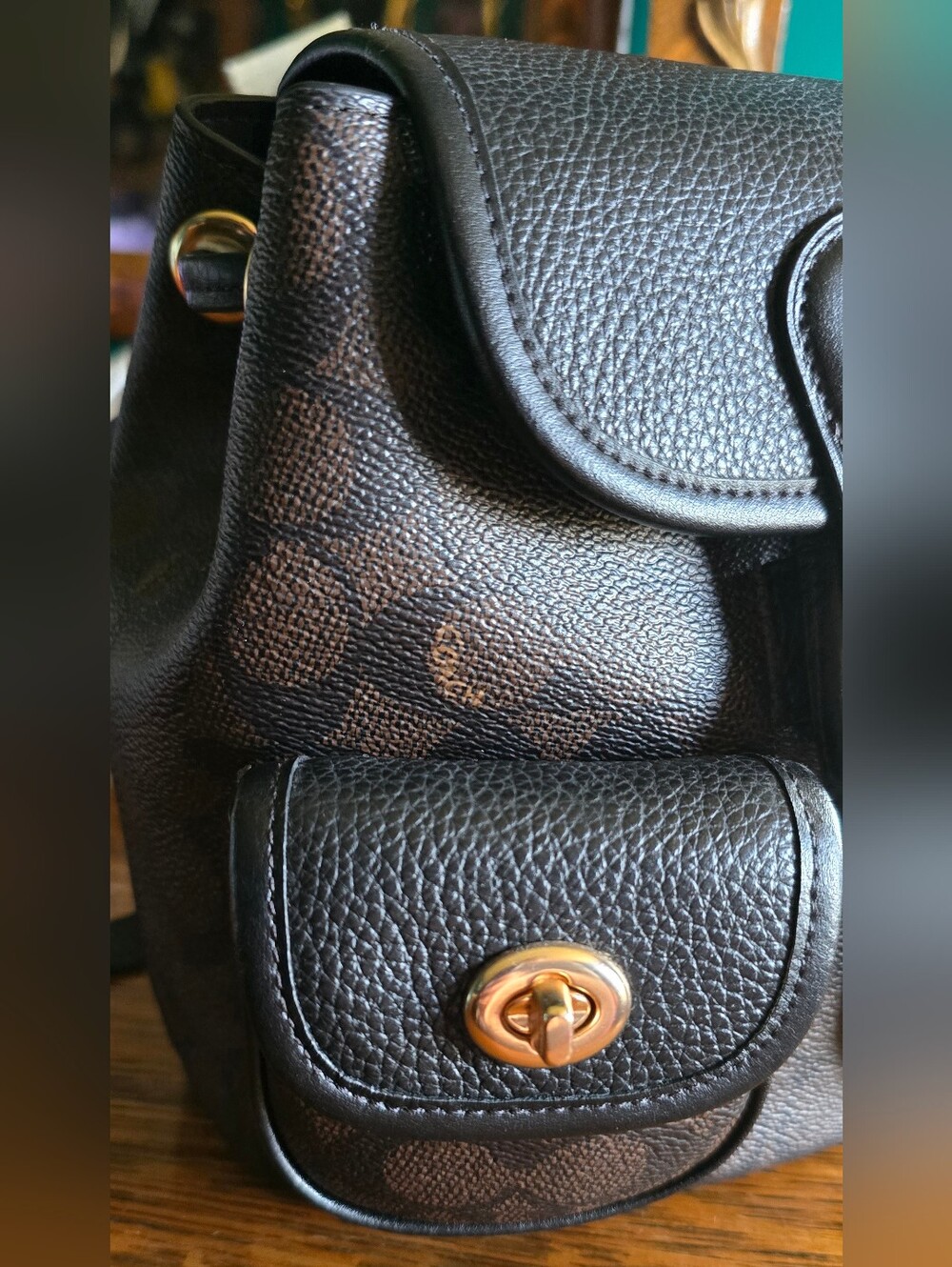 Coach Signature Brown Mini Hadley Mini Backback/Purse - Picture 5 of 10